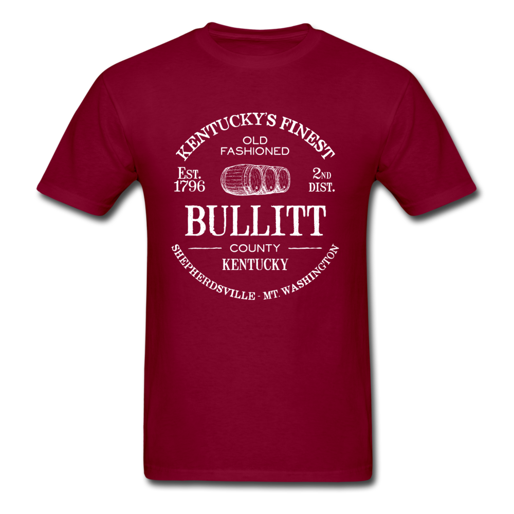 Bullitt County Vintage KY's Finest T-Shirt - burgundy