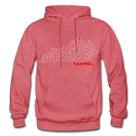 Campbell County Map Hoodie - heather red