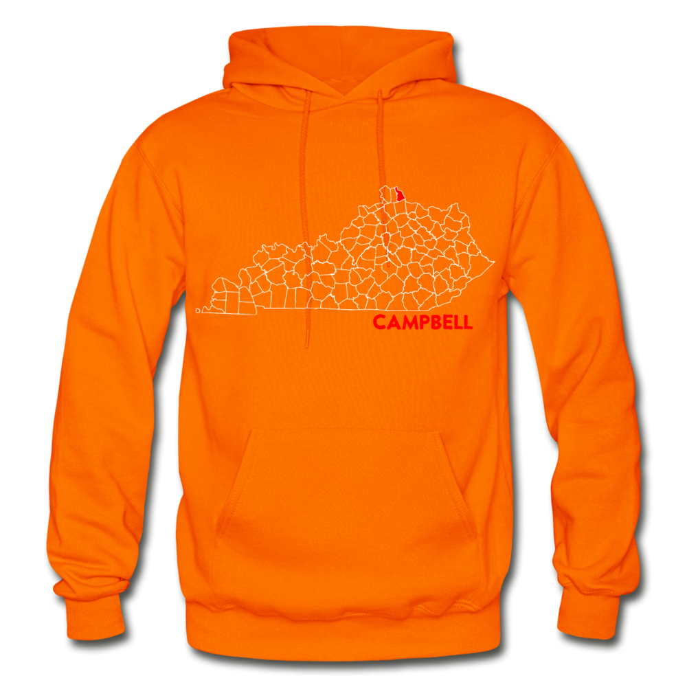 Campbell County Map Hoodie - orange