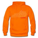 Campbell County Map Hoodie - orange