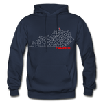 Campbell County Map Hoodie - navy