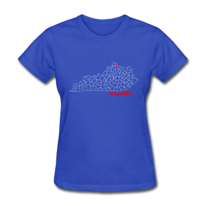 Campbell County Map Women's T-Shirt - royal blue