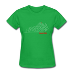 Campbell County Map Women's T-Shirt - bright green