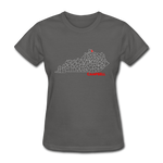 Campbell County Map Women's T-Shirt - charcoal