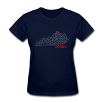 Campbell County Map Women's T-Shirt - navy