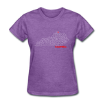 Campbell County Map Women's T-Shirt - purple heather