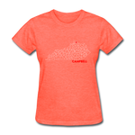 Campbell County Map Women's T-Shirt - heather coral