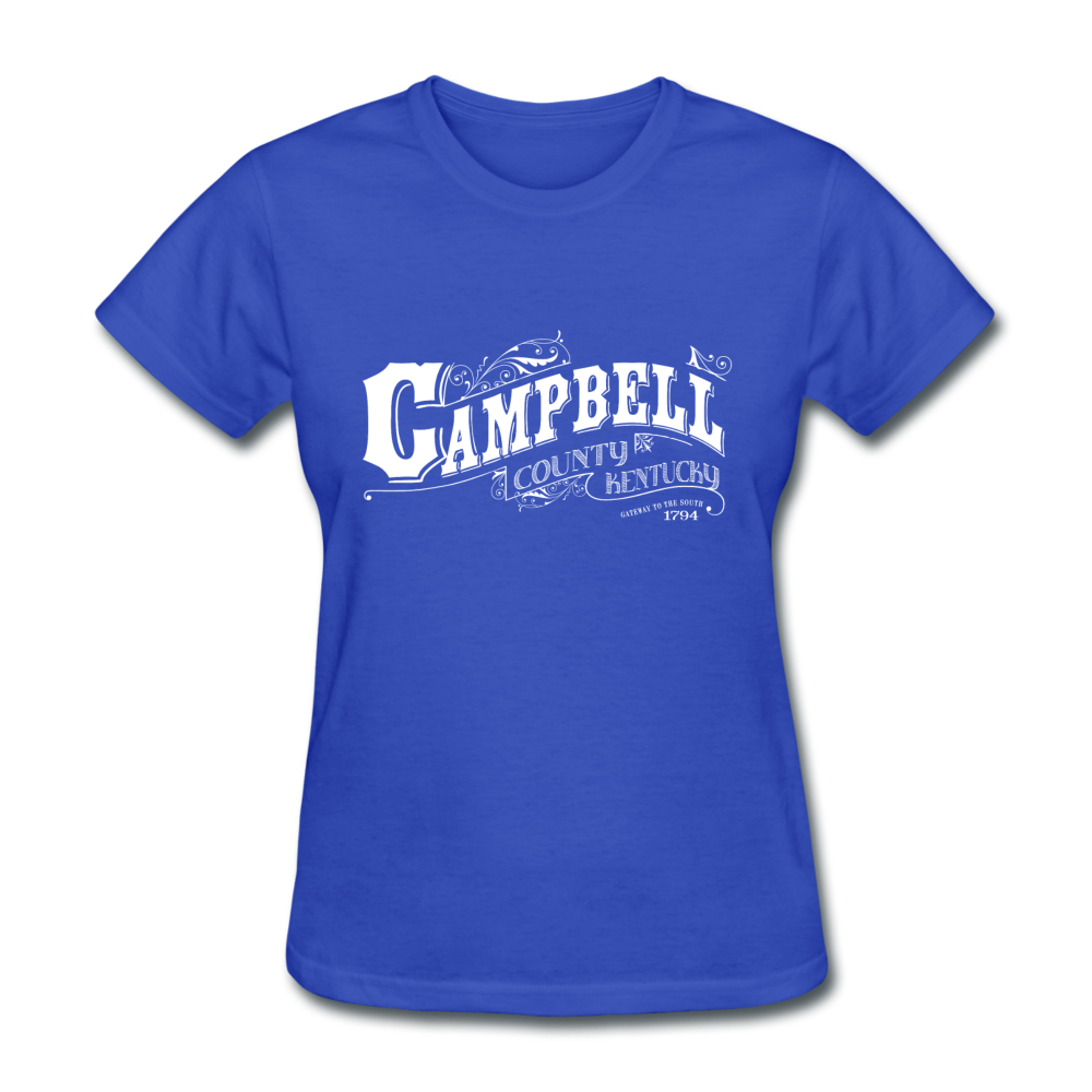 Campbell County Ornate Women's T-Shirt - royal blue