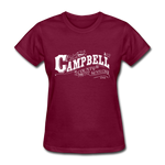 Campbell County Ornate Women's T-Shirt - burgundy