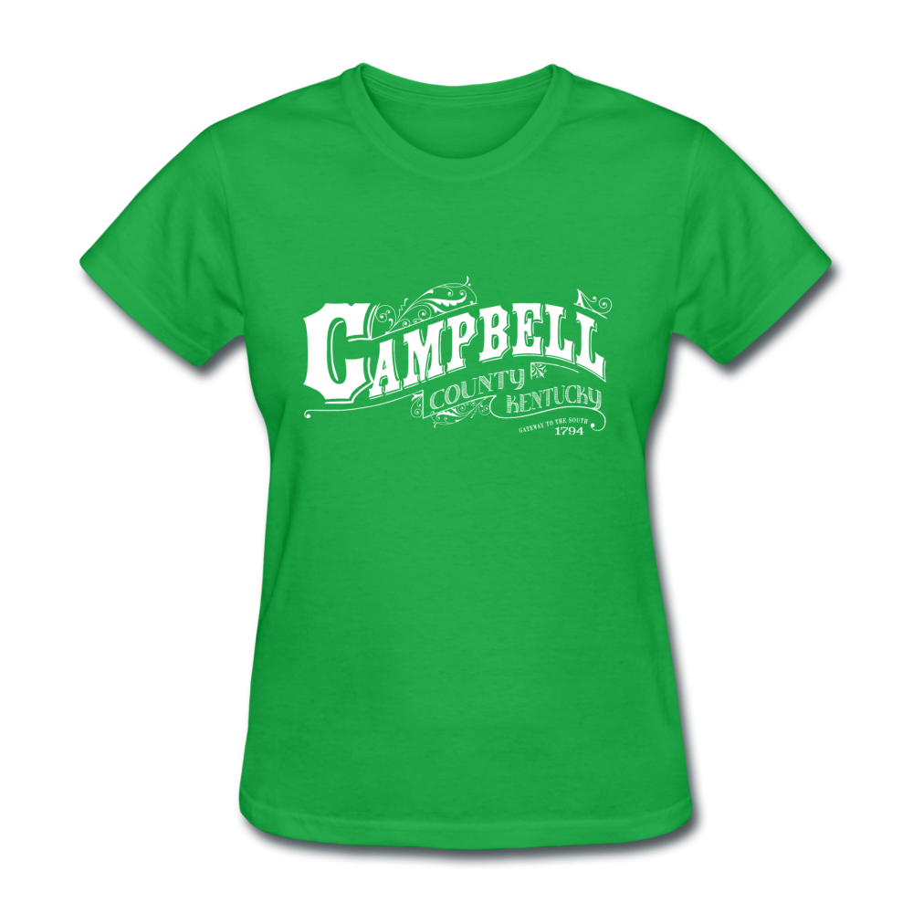 Campbell County Ornate Women's T-Shirt - bright green