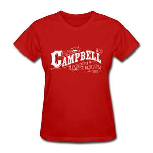 Campbell County Ornate Women's T-Shirt - red