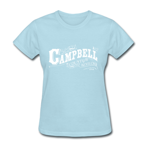 Campbell County Ornate Women's T-Shirt - powder blue