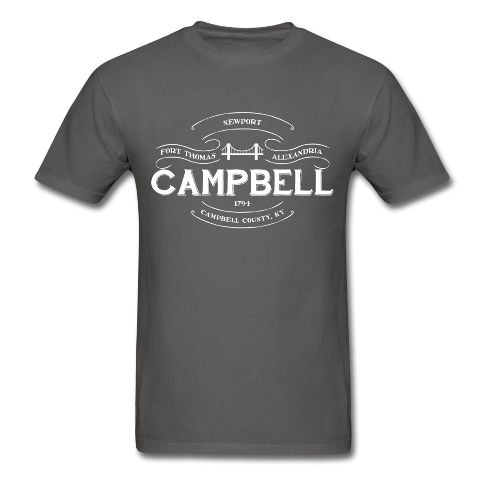 Campbell County Vintage Banner T-Shirt - charcoal