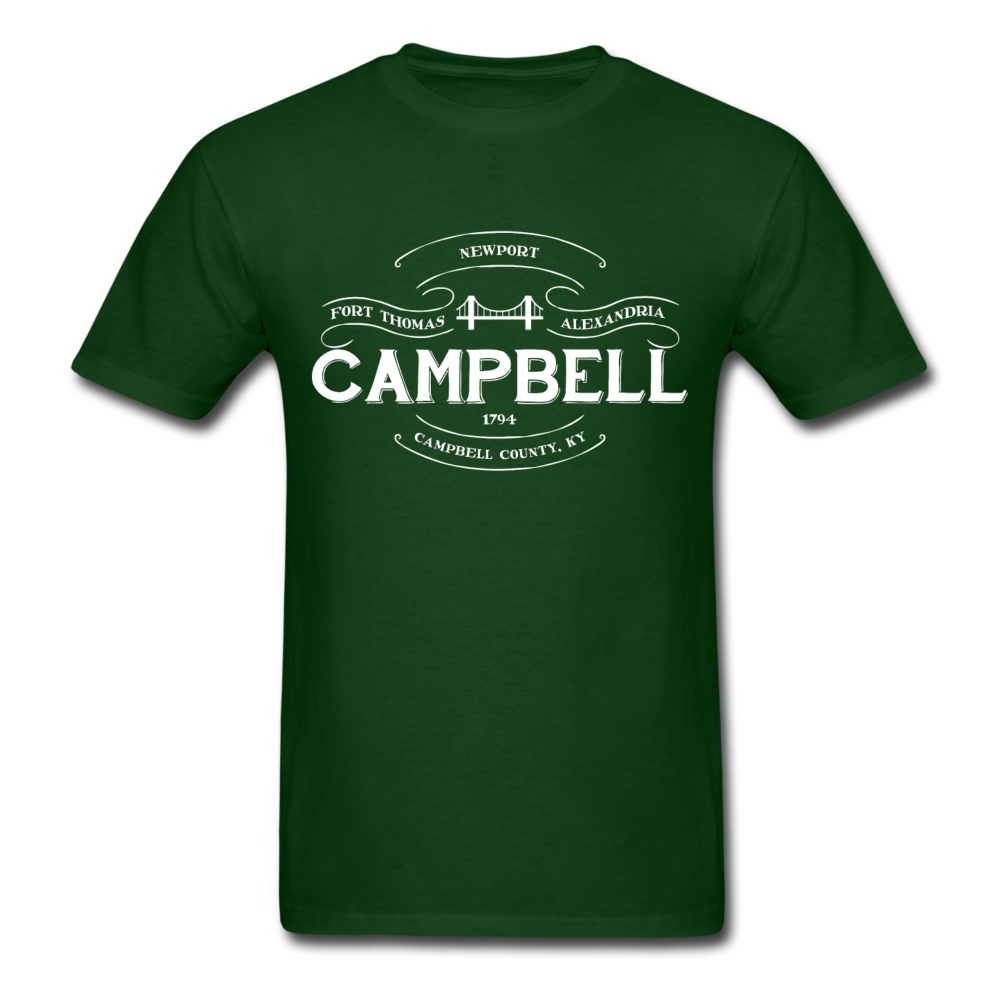 Campbell County Vintage Banner T-Shirt - forest green