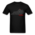 Campbell County Map T-Shirt - black