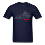 Campbell County Map T-Shirt - navy