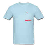 Campbell County Map T-Shirt - powder blue