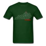 Campbell County Map T-Shirt - forest green