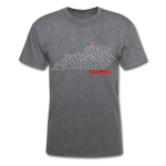 Campbell County Map T-Shirt - mineral charcoal gray