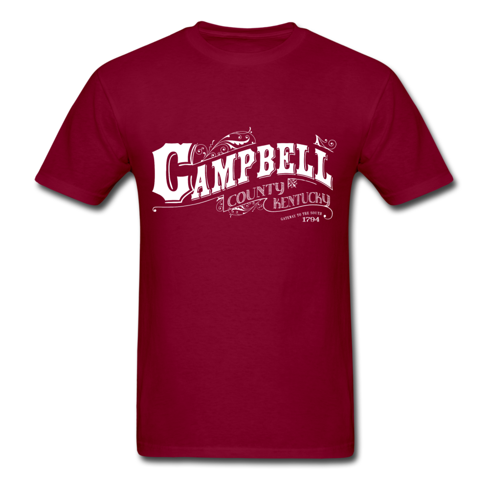 Campbell County Ornate T-Shirt - burgundy