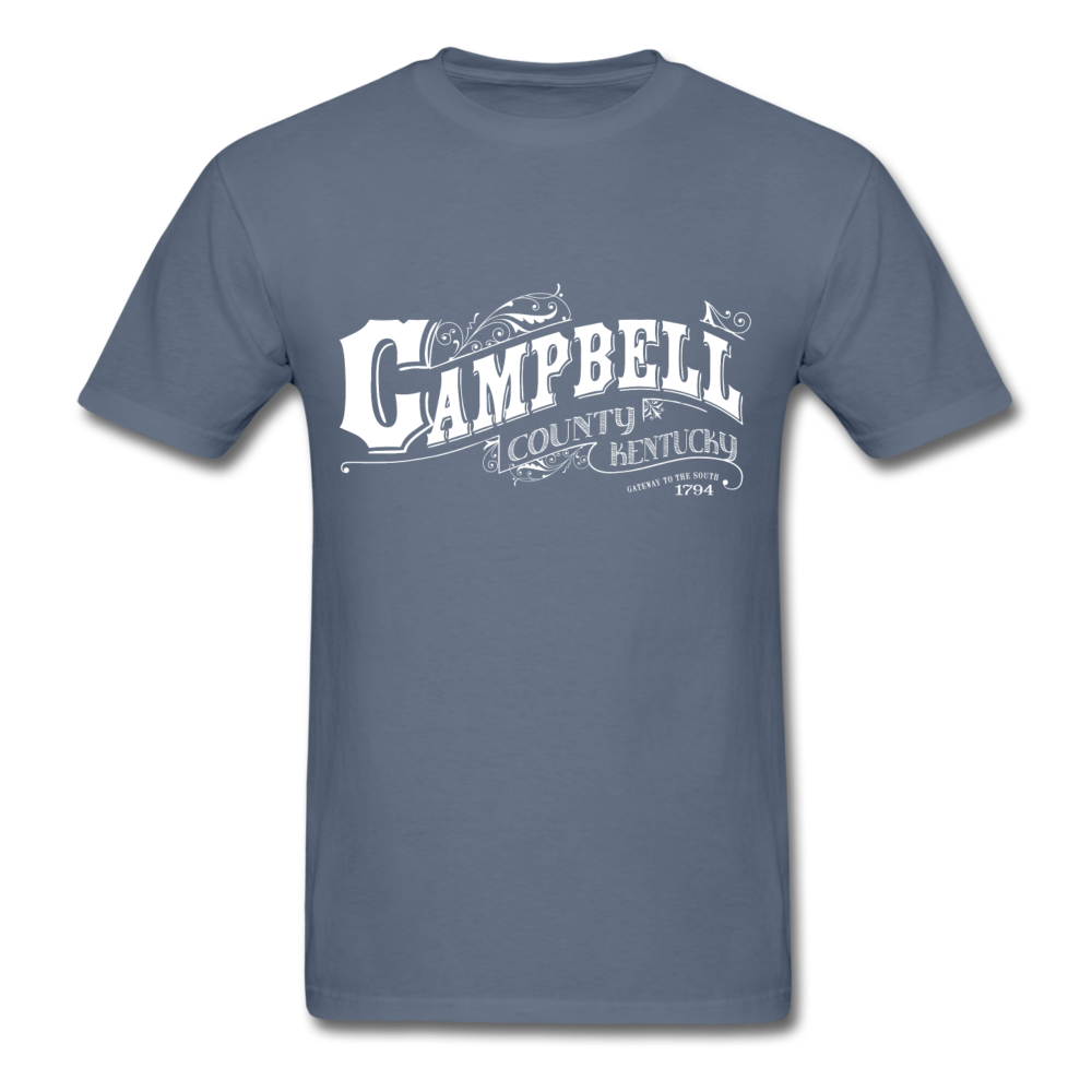 Campbell County Ornate T-Shirt - denim