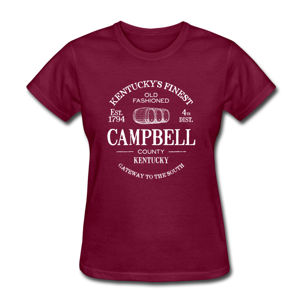 Campbell County Vintage KY's Finest Women's T-Shirt - burgundy