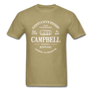 Campbell County Vintage KY's Finest T-Shirt - khaki