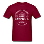 Campbell County Vintage KY's Finest T-Shirt - burgundy