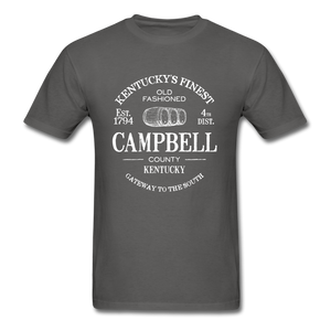 Campbell County Vintage KY's Finest T-Shirt - charcoal