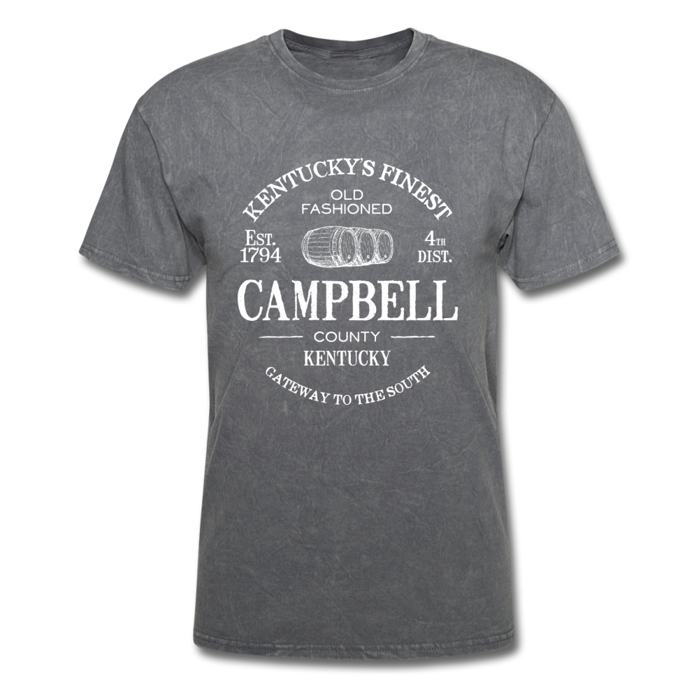 Campbell County Vintage KY's Finest T-Shirt - mineral charcoal gray