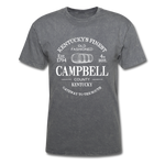 Campbell County Vintage KY's Finest T-Shirt - mineral charcoal gray