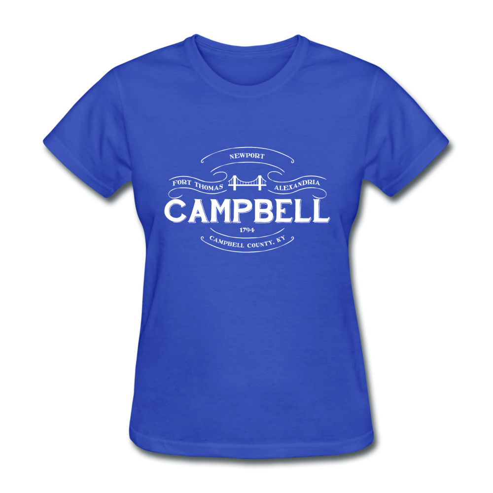 Campbell County Vintage Banner Women's T-Shirt - royal blue