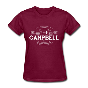 Campbell County Vintage Banner Women's T-Shirt - burgundy