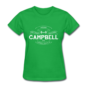 Campbell County Vintage Banner Women's T-Shirt - bright green