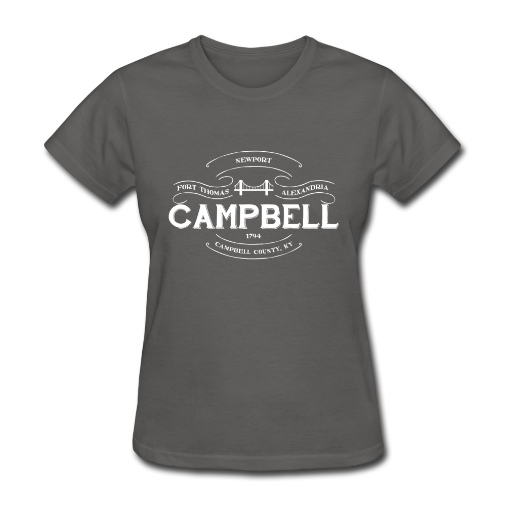 Campbell County Vintage Banner Women's T-Shirt - charcoal