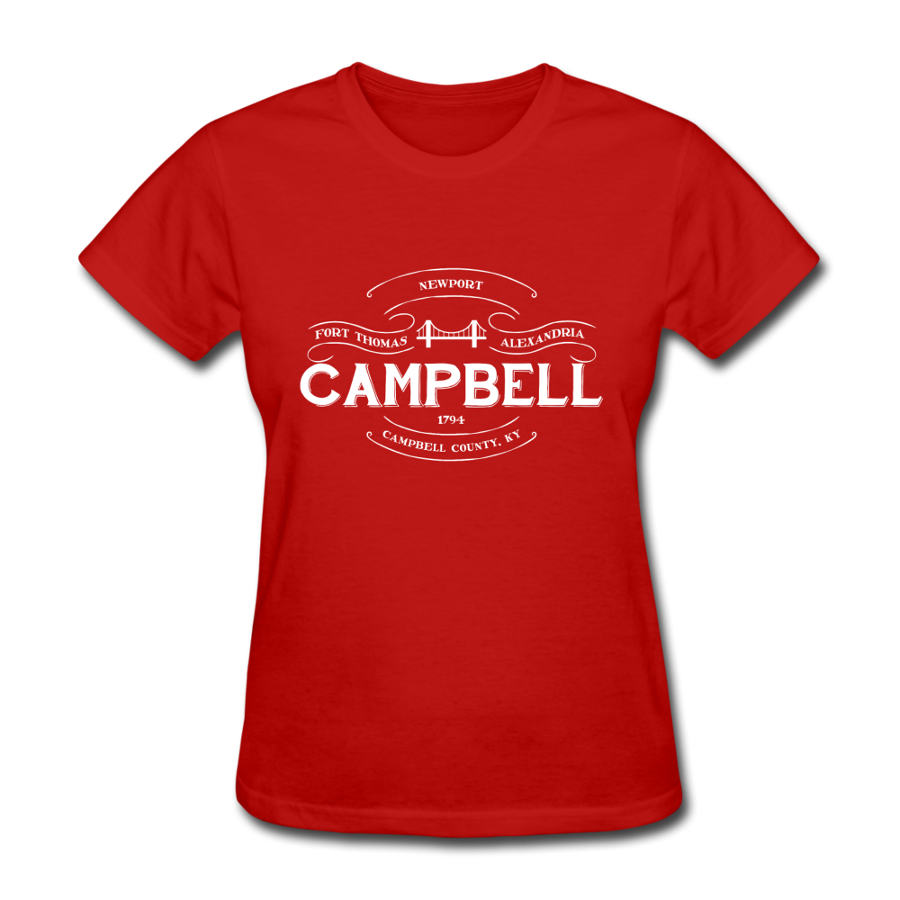 Campbell County Vintage Banner Women's T-Shirt - red