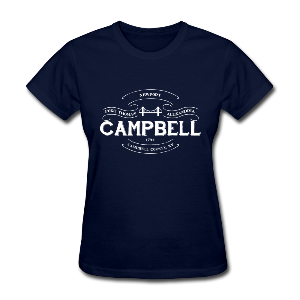 Campbell County Vintage Banner Women's T-Shirt - navy