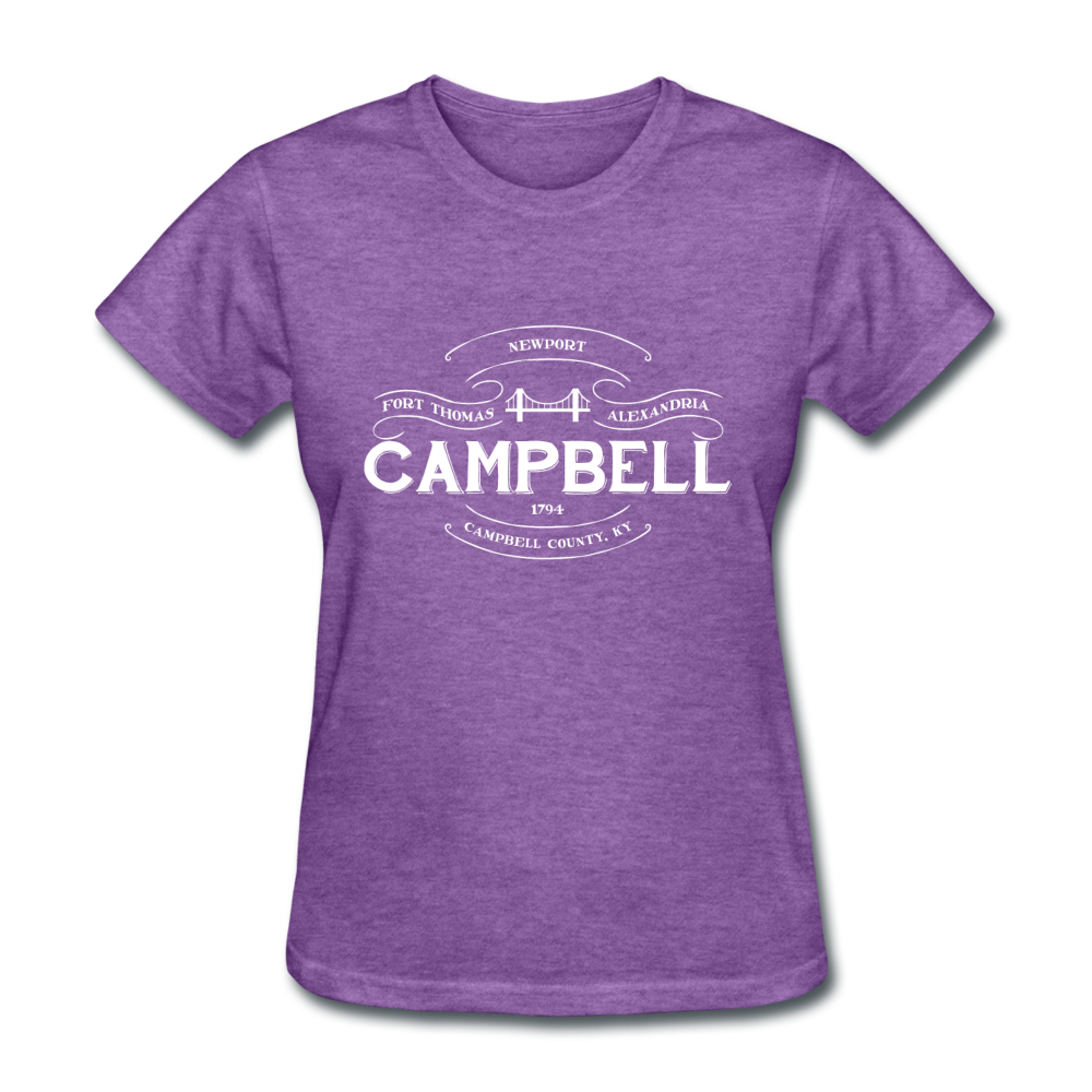 Campbell County Vintage Banner Women's T-Shirt - purple heather