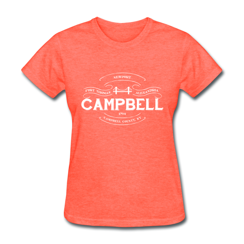 Campbell County Vintage Banner Women's T-Shirt - heather coral