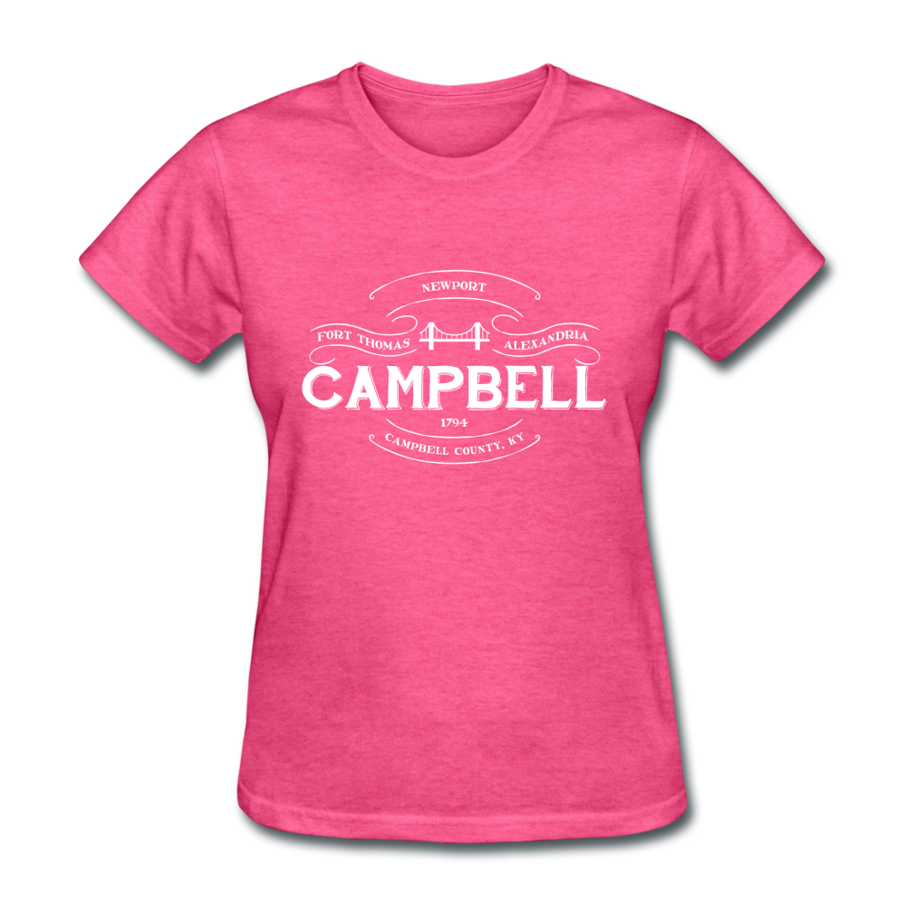 Campbell County Vintage Banner Women's T-Shirt - heather pink