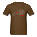 Daviess County Map T-Shirt - brown