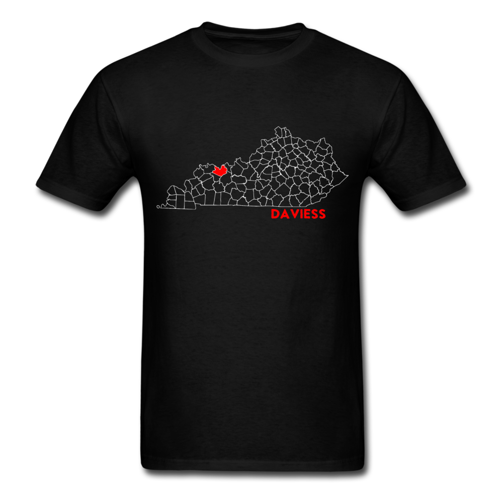 Daviess County Map T-Shirt - black