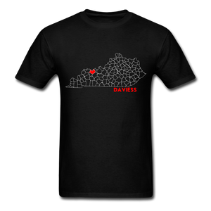 Daviess County Map T-Shirt - black