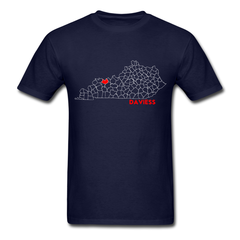 Daviess County Map T-Shirt - navy