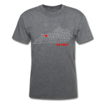 Daviess County Map T-Shirt - mineral charcoal gray