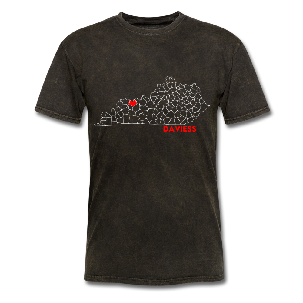 Daviess County Map T-Shirt - mineral black