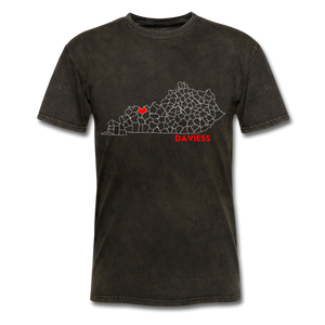 Daviess County Map T-Shirt - mineral black