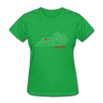 Daviess County Map Women's T-Shirt - bright green