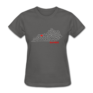 Daviess County Map Women's T-Shirt - charcoal