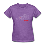 Daviess County Map Women's T-Shirt - purple heather